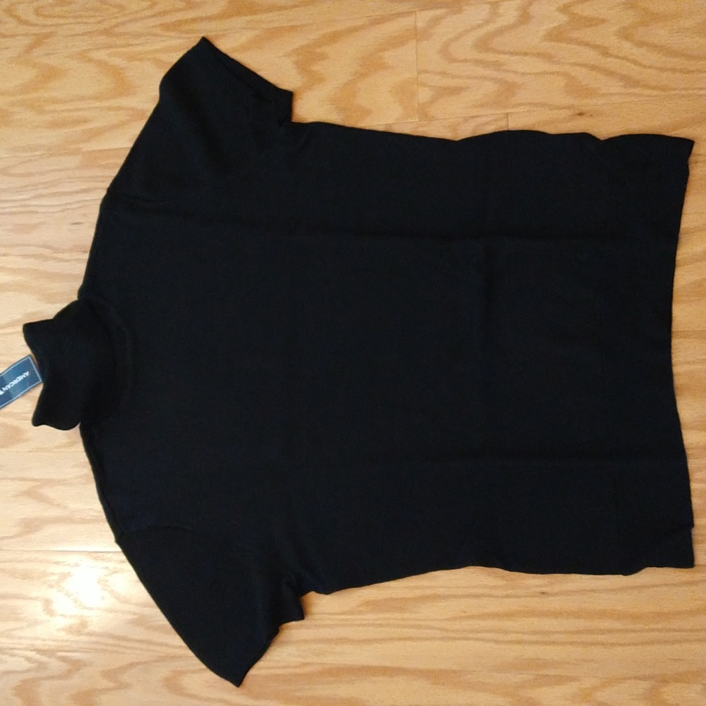 NWT Large Black American Living SS Turtleneck Knit/Sweater
